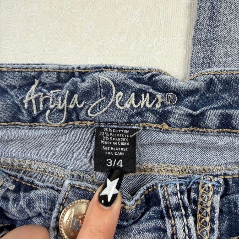 2000's Ariya Jeans Rhinestone Low Rise Bootcut- Size 4 - Picture 3 of 8